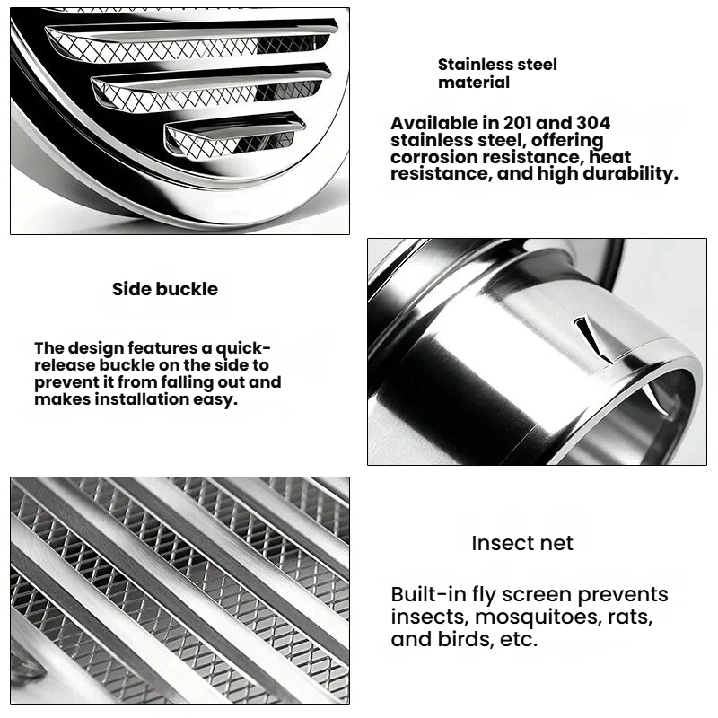 Louvered Grille Aluminum Vent Hood
