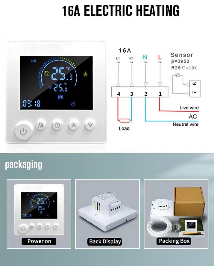 Modèle K1M Bouton WiFi Thermostat