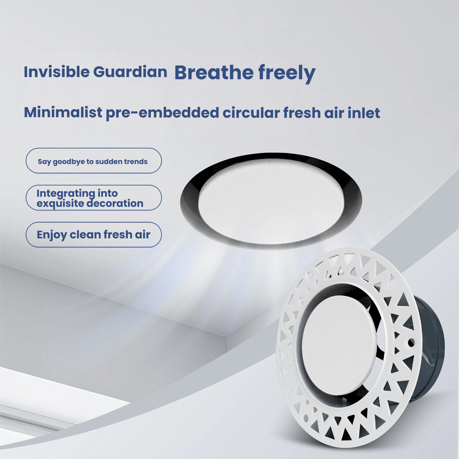Diffuseur d'air rond réglable