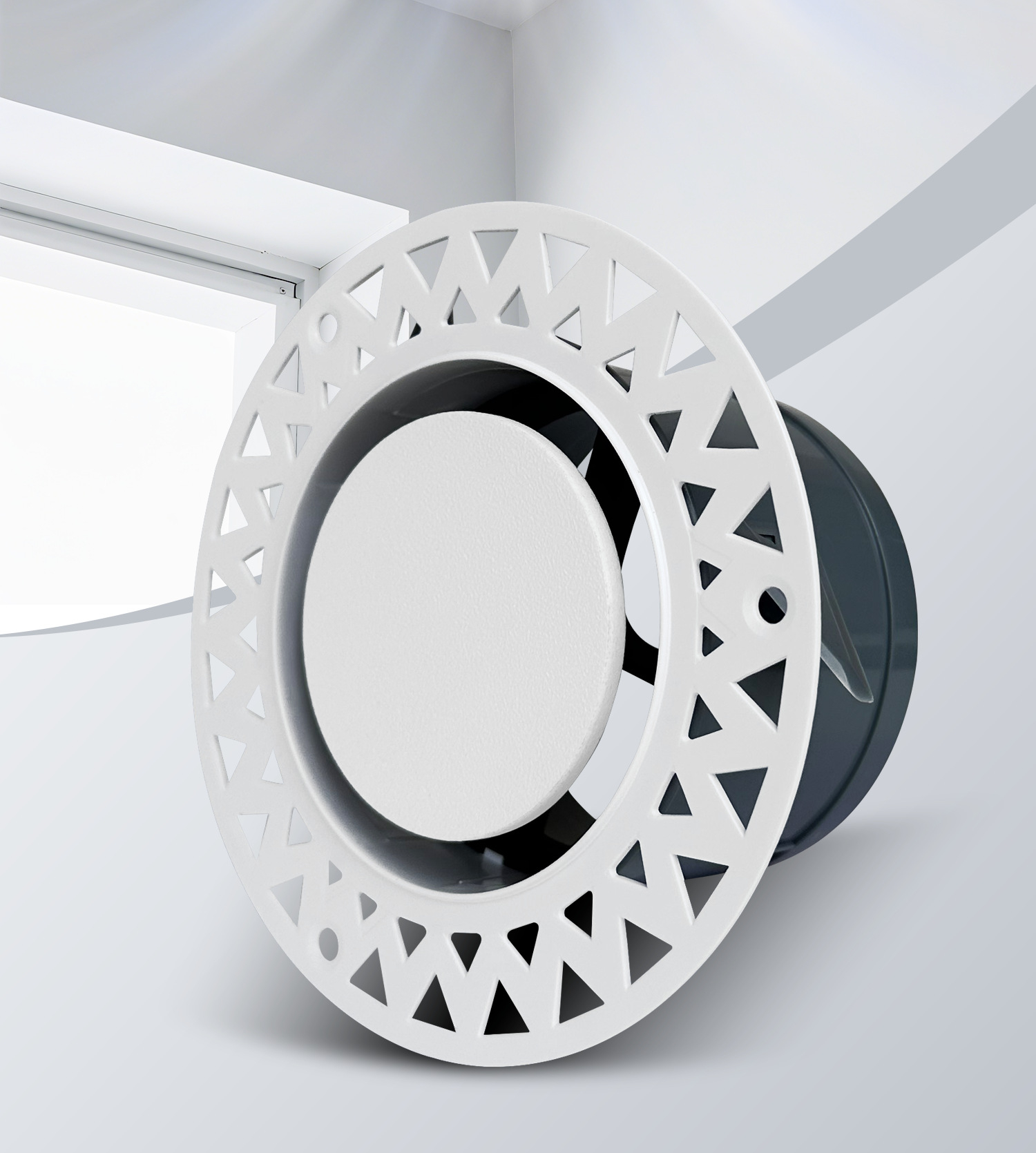 Diffuseur d'air rond réglable